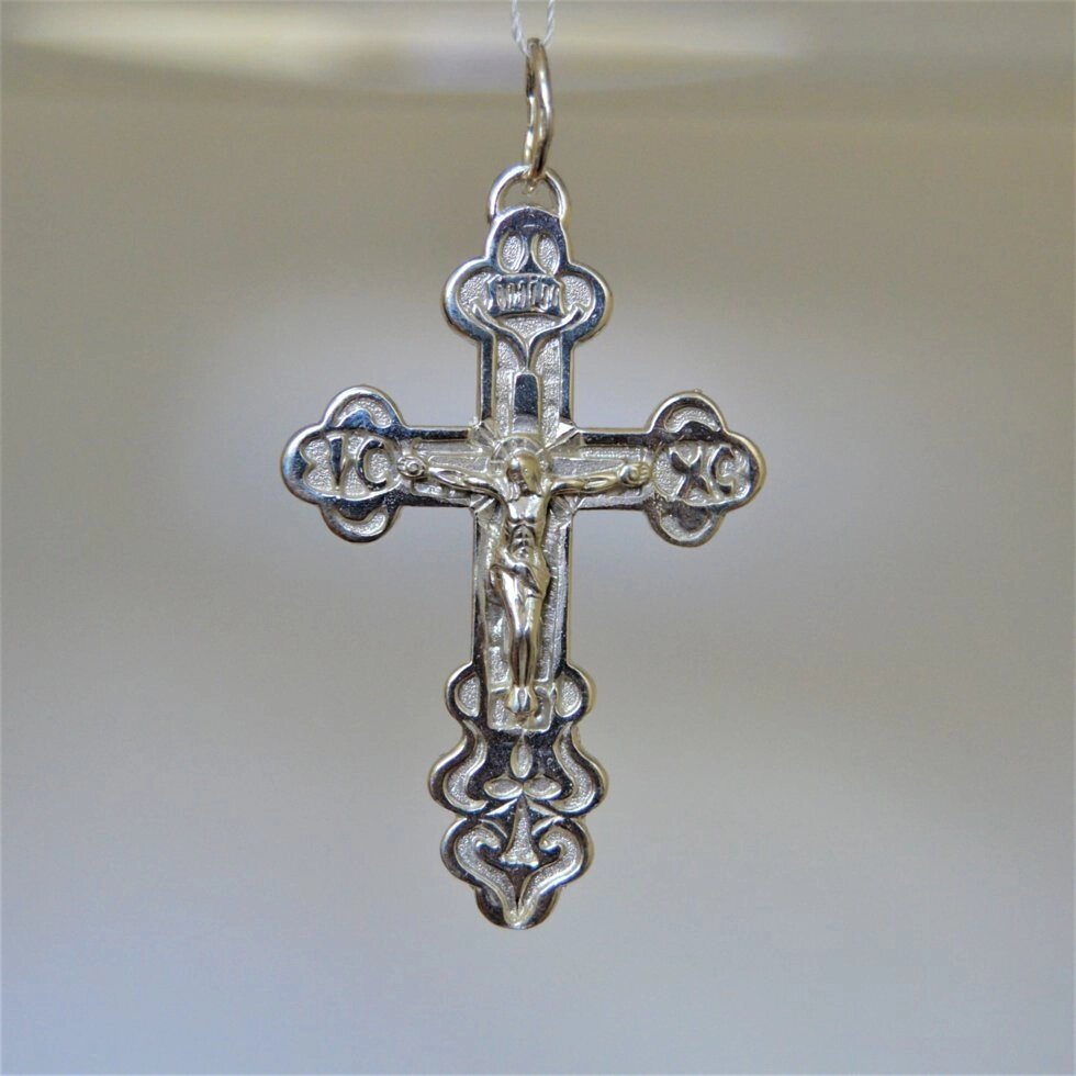 Срібний хрестик Кр28 від компанії Іконна лавка - фото 1
