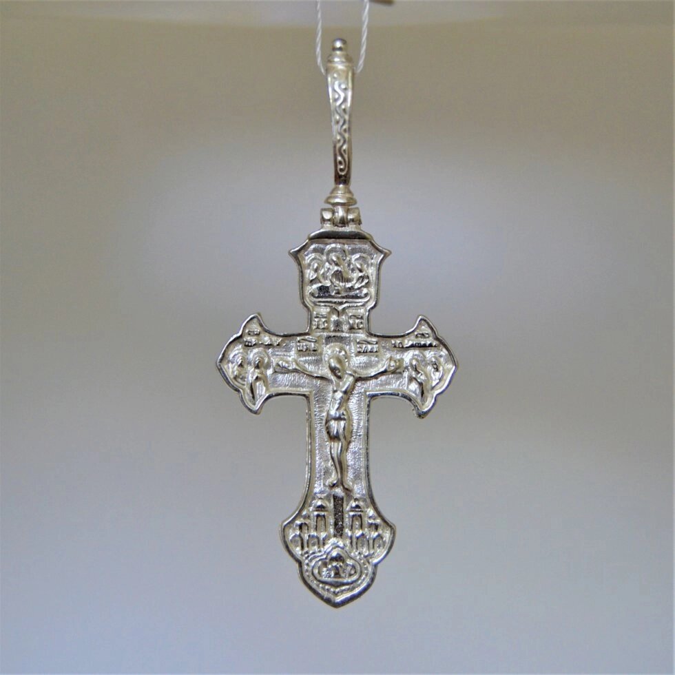Срібний хрестик Кр34 від компанії Іконна лавка - фото 1
