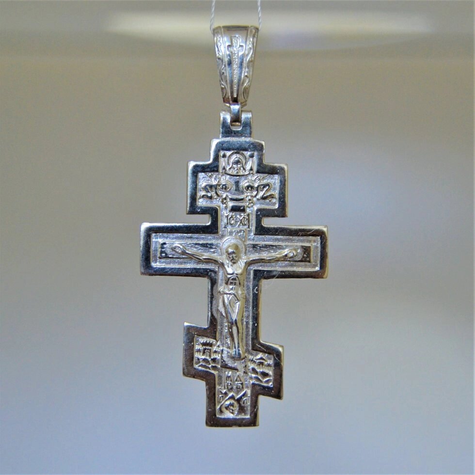 Срібний хрестик Кр38 від компанії Іконна лавка - фото 1