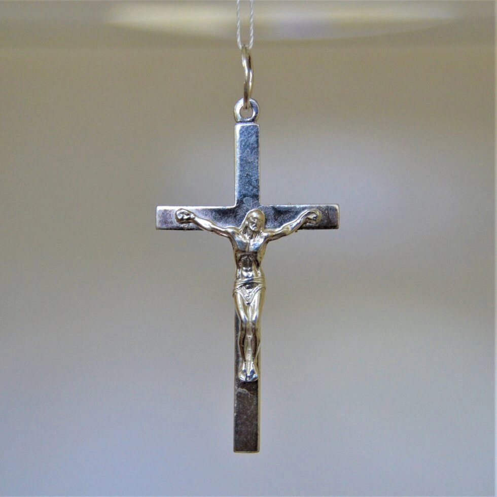 Срібний хрестик Кр43 від компанії Іконна лавка - фото 1