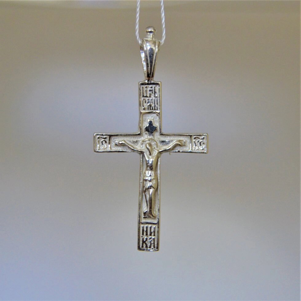 Срібний хрестик Кр56 від компанії Іконна лавка - фото 1