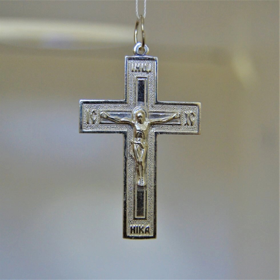 Срібний хрестик Кр63 від компанії Іконна лавка - фото 1