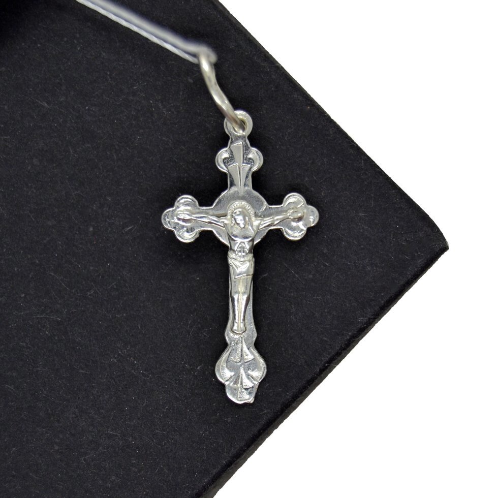 Срібний хрестик Кр64 від компанії Іконна лавка - фото 1