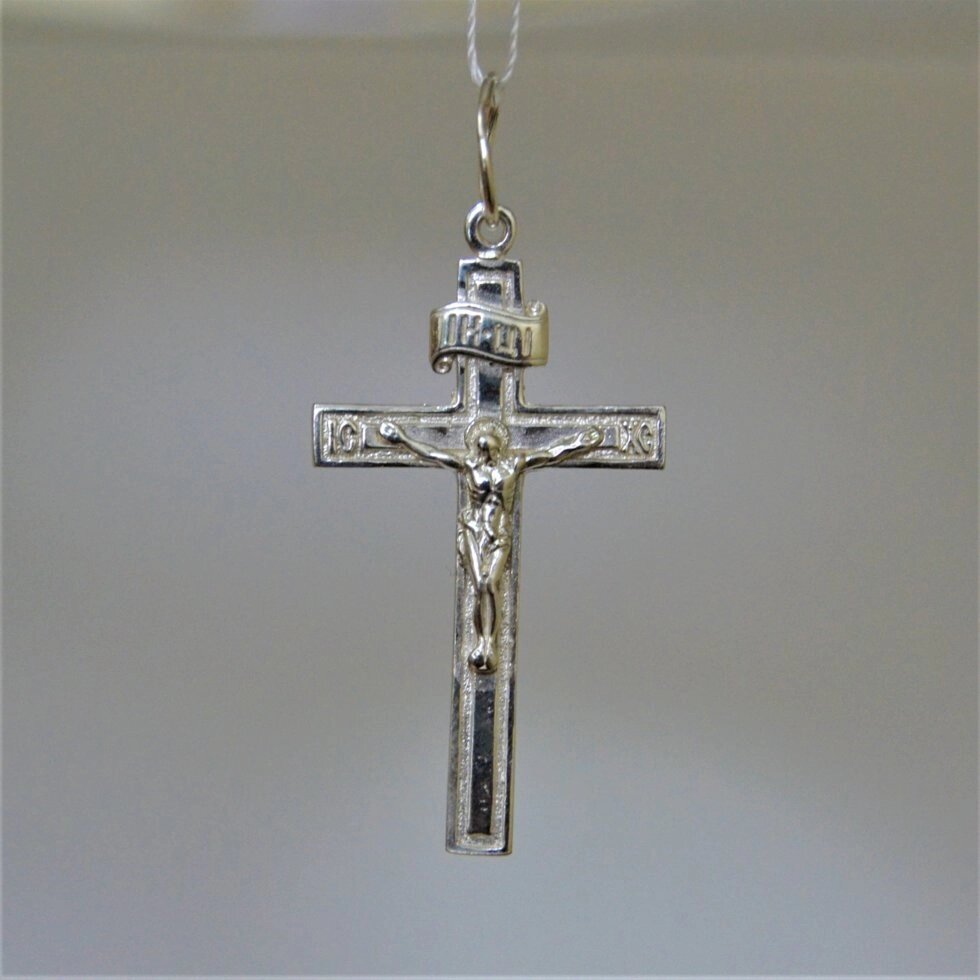 Срібний хрестик Кр88 від компанії Іконна лавка - фото 1