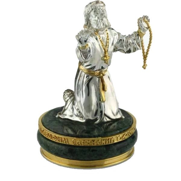 Статуетка срібна "Серафим Саровський" від компанії Іконна лавка - фото 1