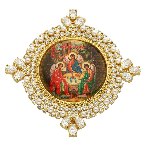 Верхня ікона на митру "Свята Трійця" в позолоті від компанії Іконна лавка - фото 1