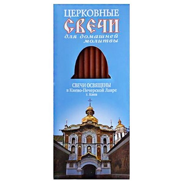 Воскові червоні свічки для домашньої молитви освячені в Києво-Печерській лаврі від компанії Іконна лавка - фото 1