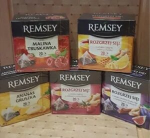 Чай Remsey (Цитрус, имбирь, мед/малина, имбирь, облипиха)