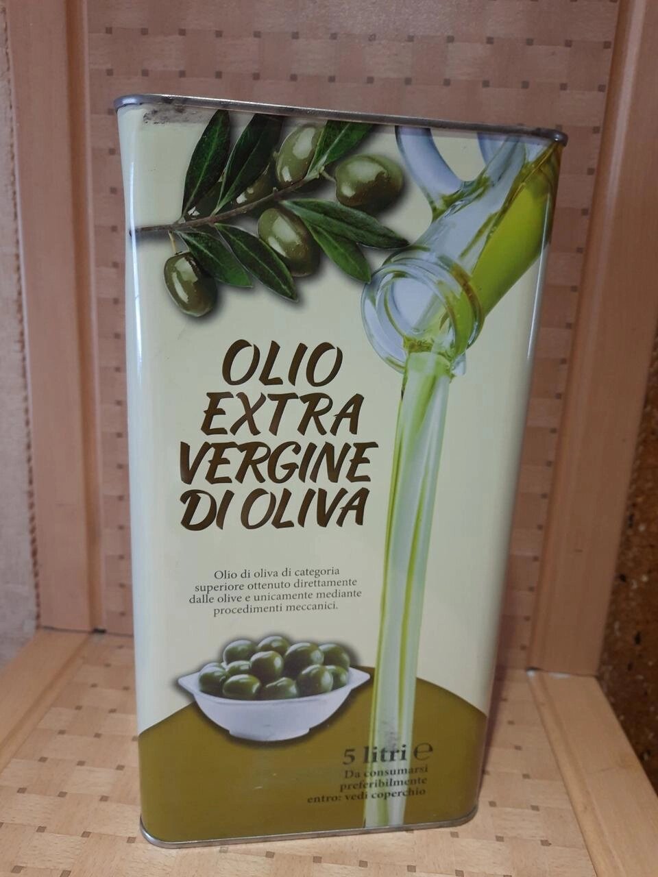 Оливкова олія першого холодного віджиму Olio Extra Vergine di Oliva, 5 л Італія від компанії тисячі Suvenirov - фото 1