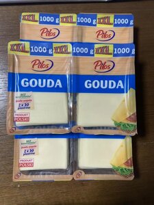 Сир Гауда Gouda XXL Pilos (Польща) 1кг (2*500) нарізаний