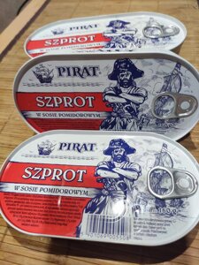 Шпроти у Томатному Соусі Szprot Pirat Пірат Sosie Pomidorowym 170 г Польща