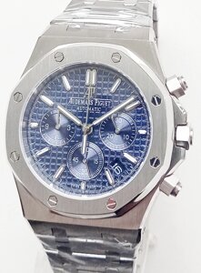 Годинник Audemars Piguet Royal Oak Offshore Chronograph silver-blue. клас ААА