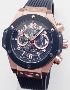 Годинник чоловічий Hublot Big Bang Uniko gold хронограф