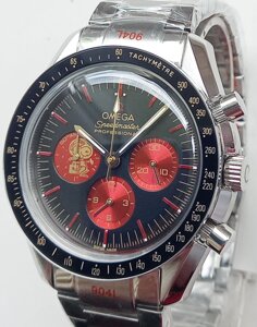 Годинник чоловічий Omega Speedmaster (apollo11) black. клас ААА