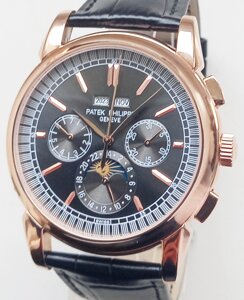 Годинник чоловічий Patek philippe Grand Complications gold-black механіка. клас ААА