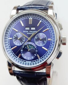 Годинник чоловічий Patek philippe Grand Complications silver-blue механіка. клас ААА