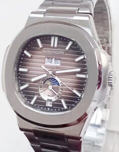 Годинник чоловічий Patek philippe Nautilus brown. клас ААА