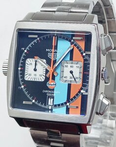 Годинник чоловічий Tag heuer monaco Gulf black. хронограф