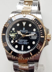 Годинник Rolex Submariner black біколор. механіка. клас ААА