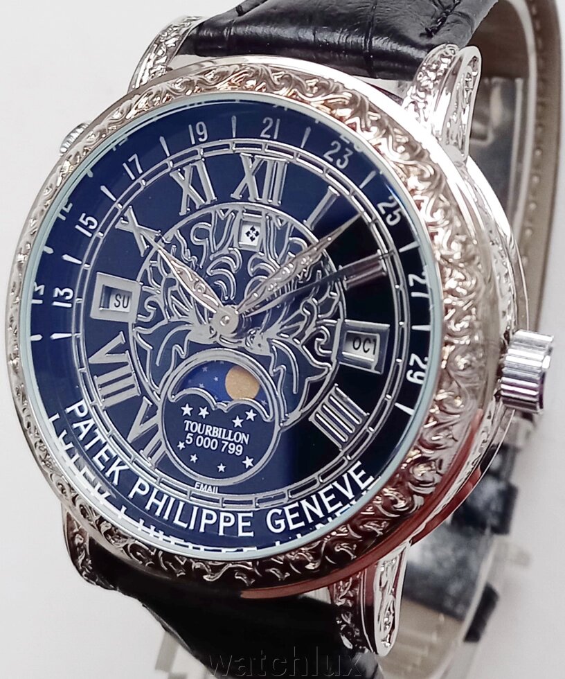 Годинник Patek  Philippe Sky Moon silver black - порівняння