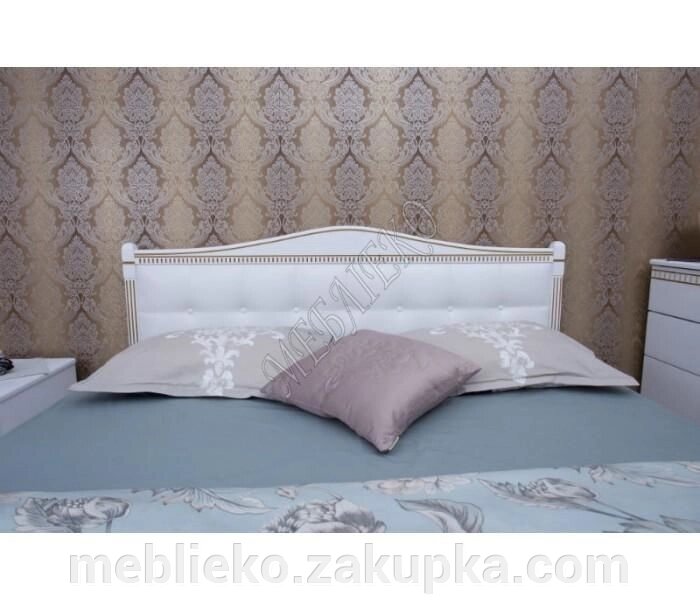 Красиві ліжка, Ліжко Прованс М&#039;яка Спинка Квадрати - фото