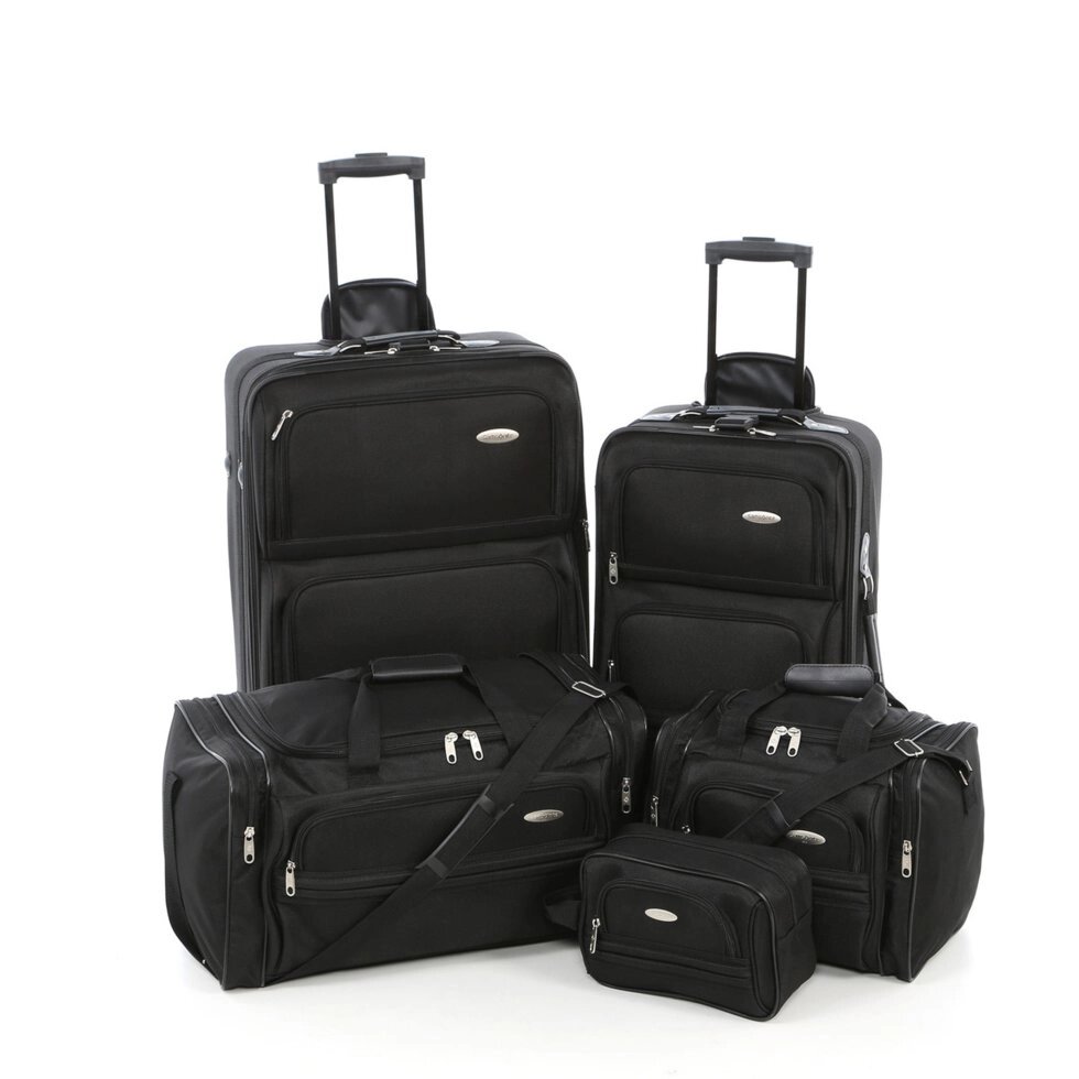 5 Дорожніх сумок на колесах Samsonite, комплект, чорний, міцність 1200D! від компанії Інтернет магазин "Канбан" - фото 1