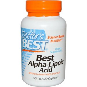 Альфа-ліпоєва кислота Doctor's Best, 150 мг, 120 капсул