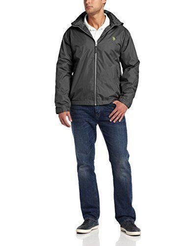 Чоловіча куртка U. S. Polo Assn. Solid Windbreaker на флісі, Black, розмір XL від компанії Інтернет магазин "Канбан" - фото 1