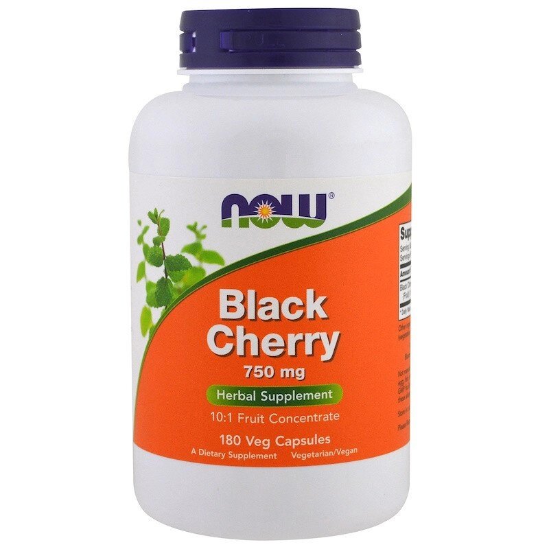 Чорна вишня, екстракт (Black Cherry), NOW Foods, від подагри і артриту: 180 капсул. Зроблено в США. від компанії Інтернет магазин "Канбан" - фото 1