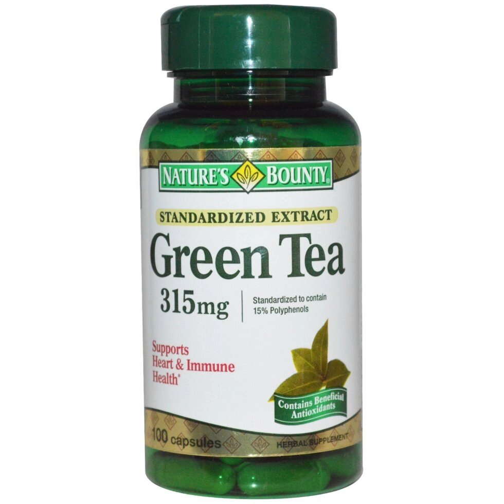 Екстракт зеленого чаю Nature's Bounty 315 мг, 100 капсул від компанії Інтернет магазин "Канбан" - фото 1