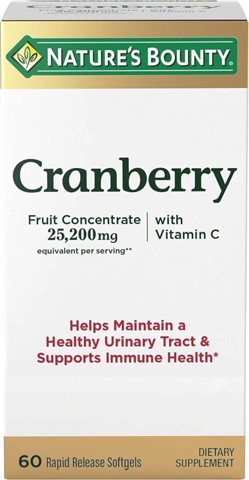 Екстракт журавлини з вітаміном C, Nature's Bounty, 25200 мг, 60 гелевих капсул. Зроблено в США. від компанії Інтернет магазин "Канбан" - фото 1