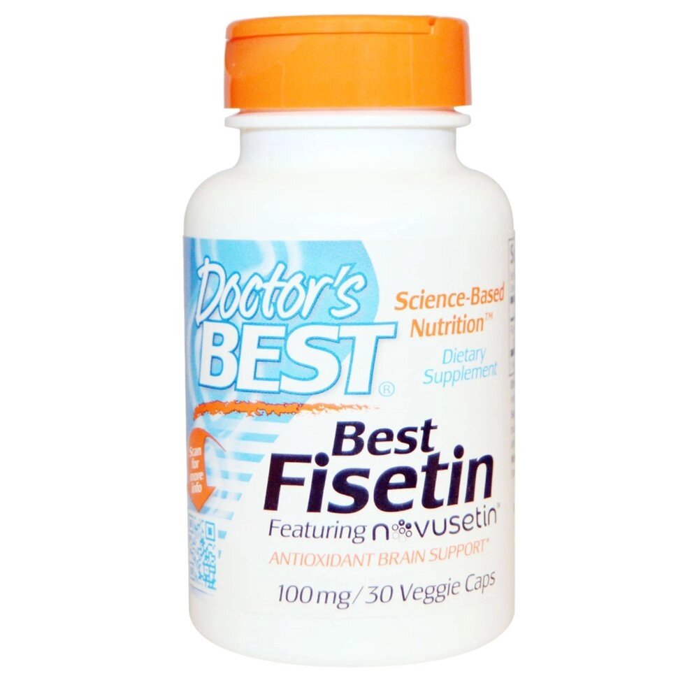 Fizetin (Fisetin & Novusetin) Doctor's Best, 100 мг, 30 рослинних капсул. Зроблено в США. від компанії Інтернет магазин "Канбан" - фото 1