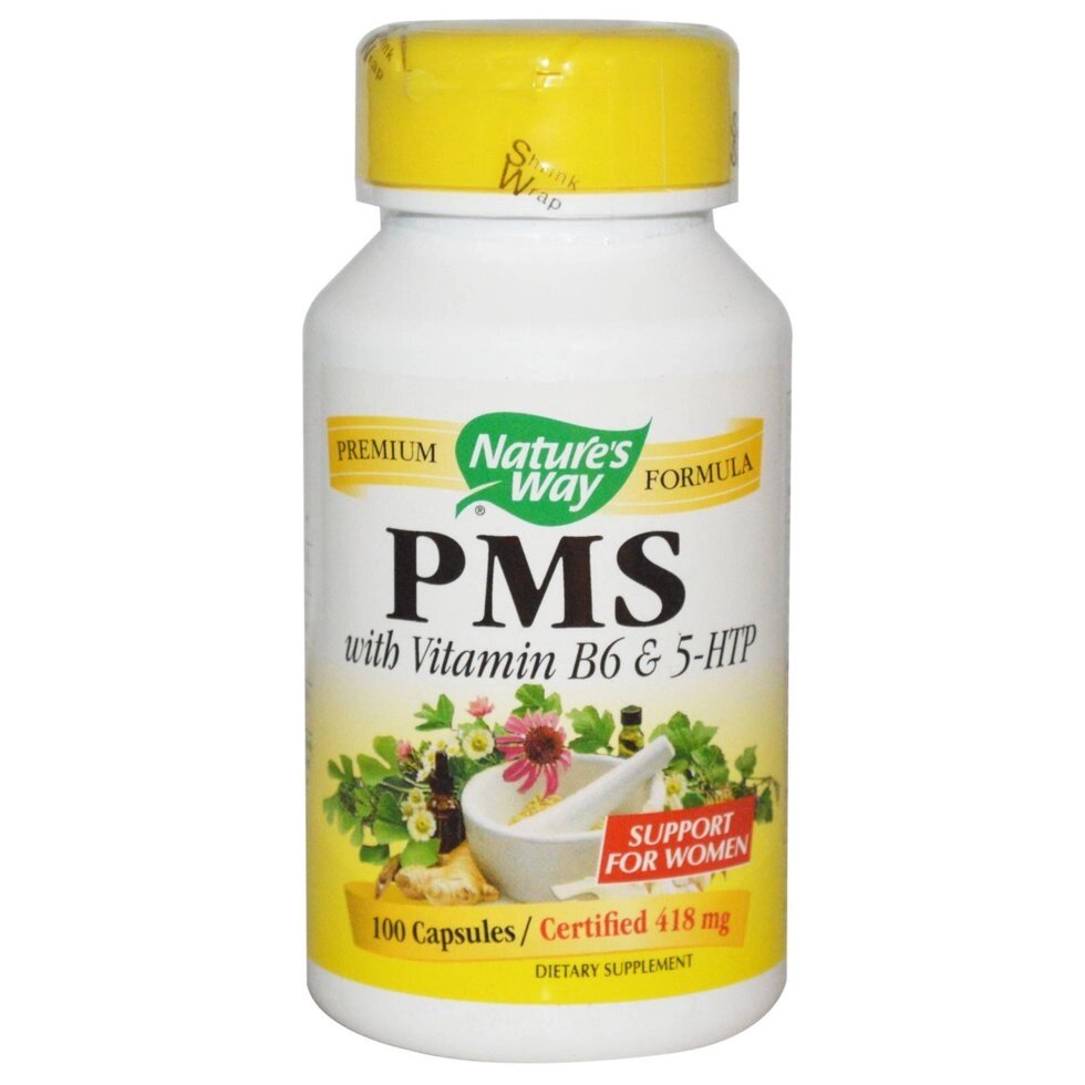 Формула ПМС з вітаміном В6 і 5-HTP, Nature's Way, 418 мг, 100 капсул від компанії Інтернет магазин "Канбан" - фото 1