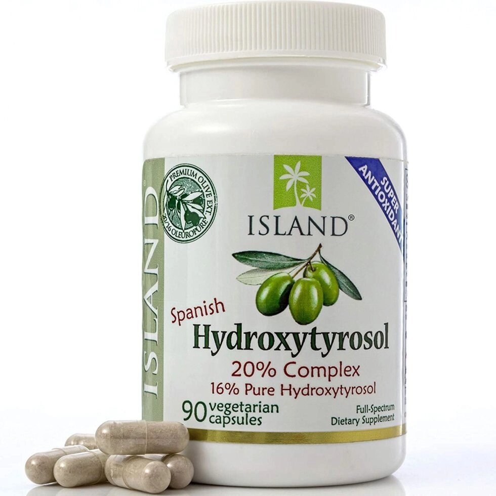 Гідроксітірозол Hydroxytyrosol Complex Island Nutrition, 100 мг, 90 капсул від компанії Інтернет магазин "Канбан" - фото 1