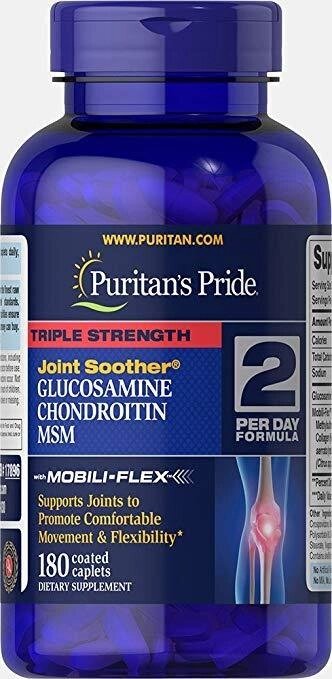 Глюкозамін Хондроітин МСМ, Puritans Pride, 180 таблеток від компанії Інтернет магазин "Канбан" - фото 1