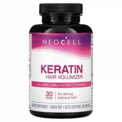 Кератиновий комплекс Neocell, Keratin Hair Volumizer, 250 мг, 60 капсул. Зроблено в США. від компанії Інтернет магазин "Канбан" - фото 1