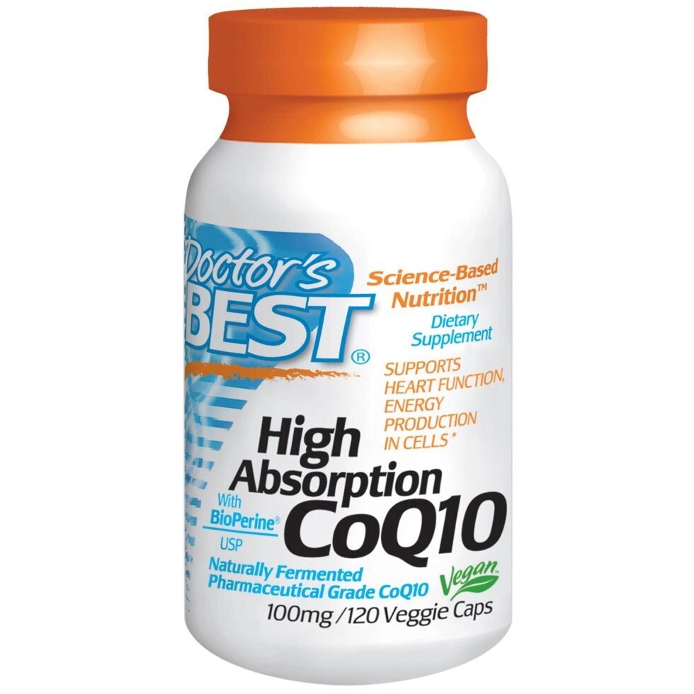 Коензим CoQ10, Doctor's Best, 100 мг, підвищеної засвоюваності, 120 капсул. Зроблено в США. від компанії Інтернет магазин "Канбан" - фото 1