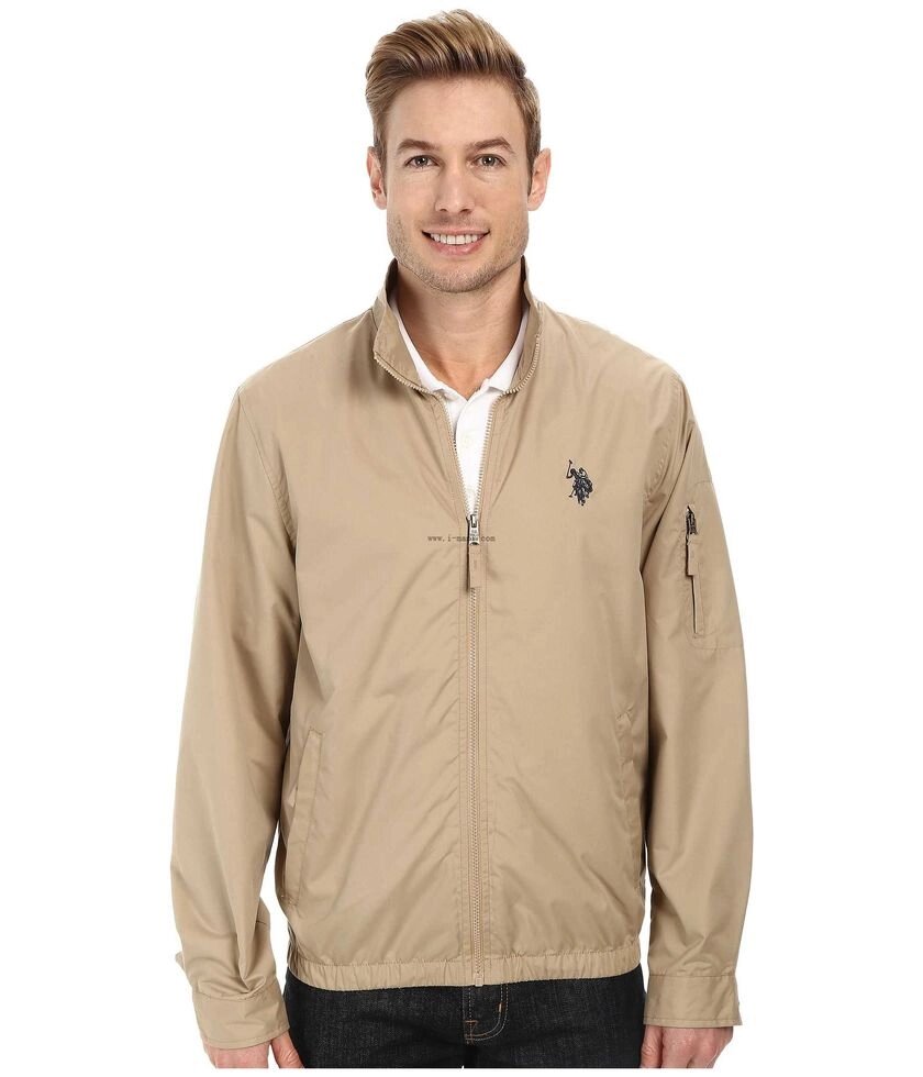 Куртка чоловіча U. S. Polo Assn. Men "s Mock Zip Jacket, Desert Khaki, розмір: XL від компанії Інтернет магазин "Канбан" - фото 1