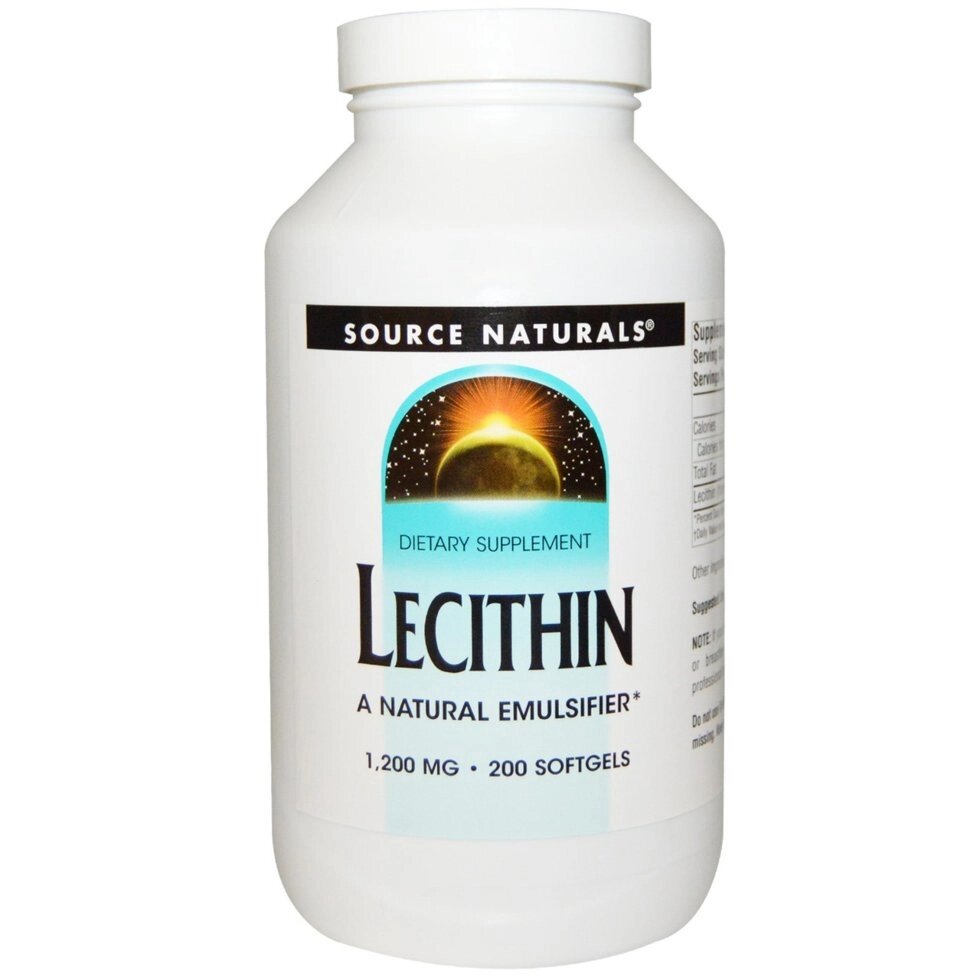 Лецитин Source Naturals, 1,200 мг, 200 гелевих капсул. Зроблено в США. від компанії Інтернет магазин "Канбан" - фото 1