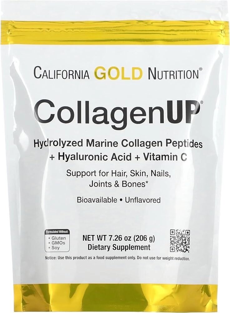 Морський колаген California Gold Nutrition, CGN, CollagenUP 5000,+ гіалуронова кислота + вітамін, 206 г від компанії Інтернет магазин "Канбан" - фото 1