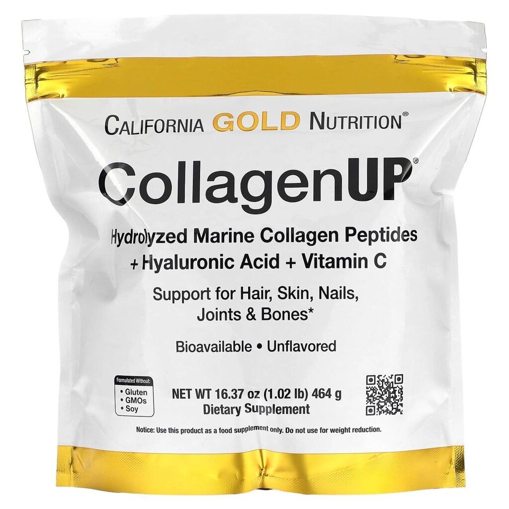 Морський колаген California Gold Nutrition, CGN, CollagenUP ,+ гіалуронова кислота + вітамін C, 464 від компанії Інтернет магазин "Канбан" - фото 1