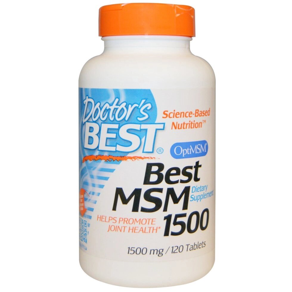 MSM 1500, Doctor's Best, 1500 мг, 120 таблеток. Зроблено в США. від компанії Інтернет магазин "Канбан" - фото 1