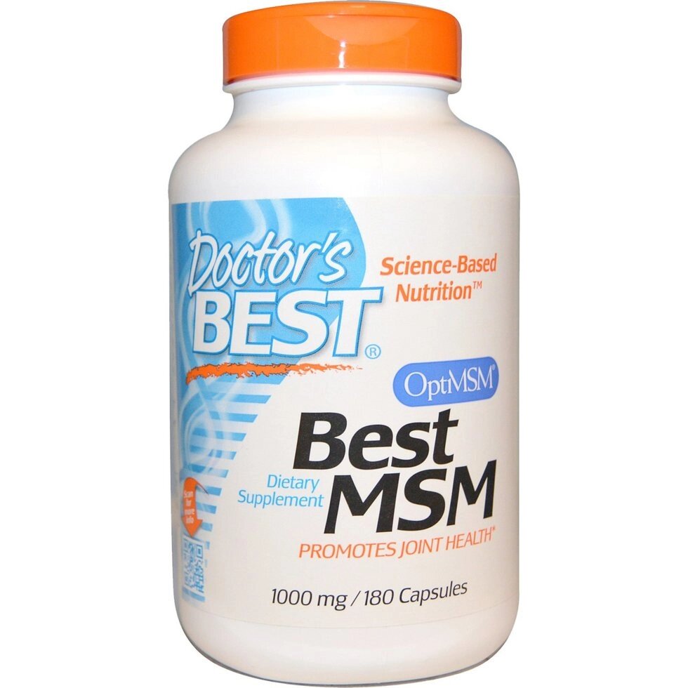 MSM (метілсульфонілметан), Doctor's Best, 1000 мг, 180 капсул від компанії Інтернет магазин "Канбан" - фото 1