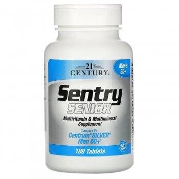Мультивітаміни і мінерали для чоловіків старше 50 років, Sentry, 21st Century Health Care, 100 таблеток. від компанії Інтернет магазин "Канбан" - фото 1