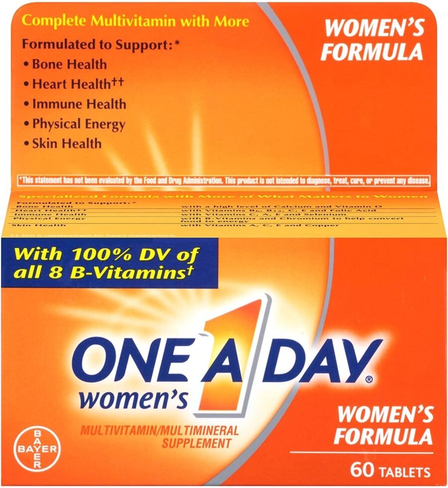 Мультивітаміни і мінерали для жінок One-A-Day, Bayer, 60 таблеток від компанії Інтернет магазин "Канбан" - фото 1