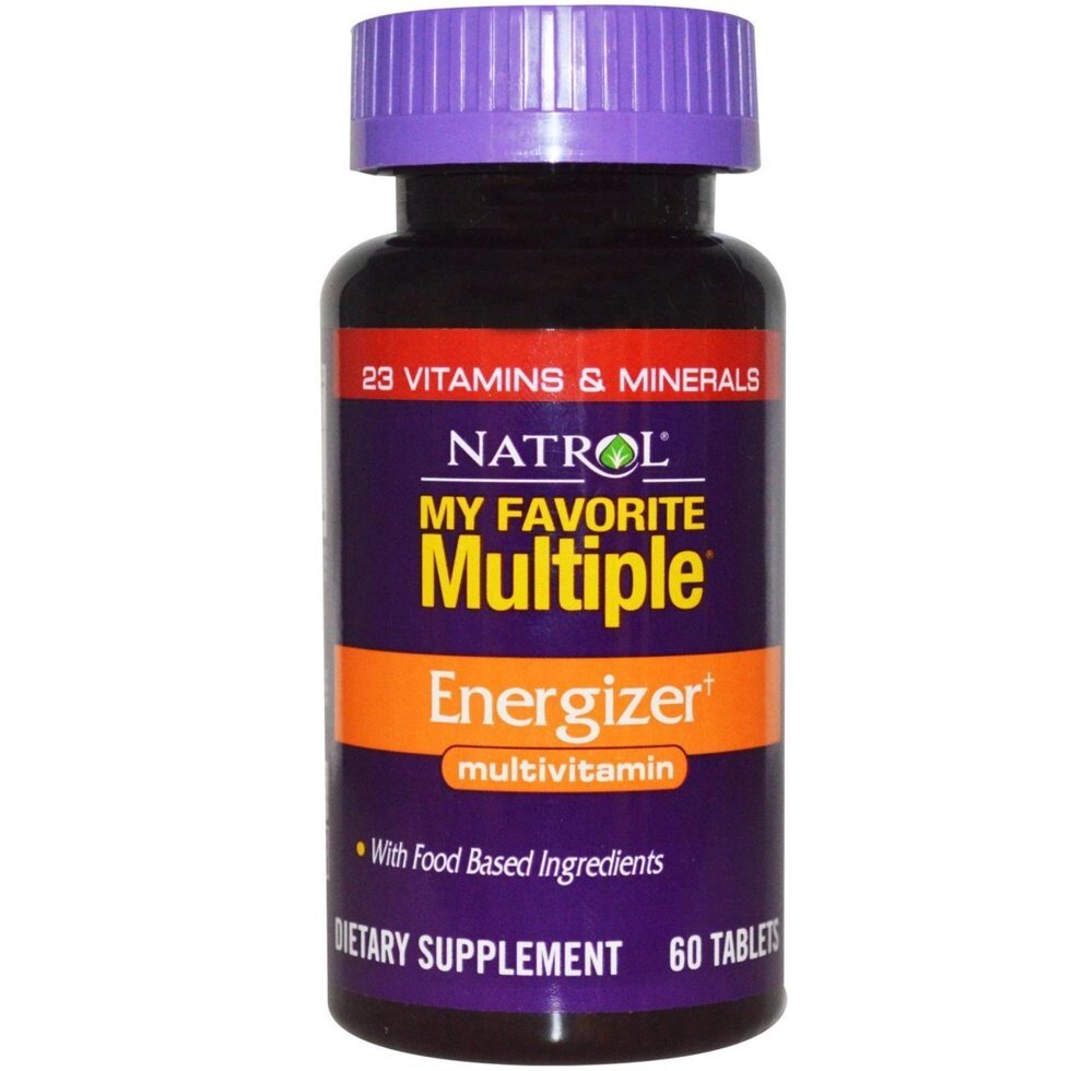 Мультивітаміни Natrol, My Favorite Multiple Energizer, 60 таблеток від компанії Інтернет магазин "Канбан" - фото 1
