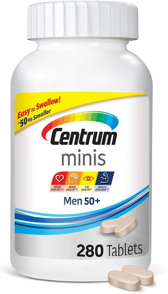 Мультивитаминный комплекс для мужчин Centrum Minis Men 50+ 280 таблеток ##от компании## Интернет магазин "Канбан" - ##фото## 1