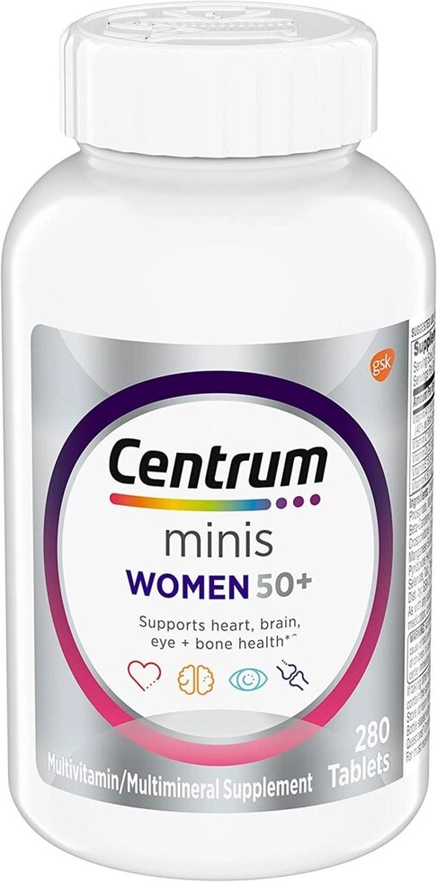 Мультивитаминный комплекс для женщин Centrum Minis Women 50+, 280 таблеток від компанії Інтернет магазин "Канбан" - фото 1