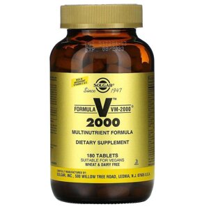 Мультивітаміни Сольгар, Формула ВМ-2000, 180 таблеток