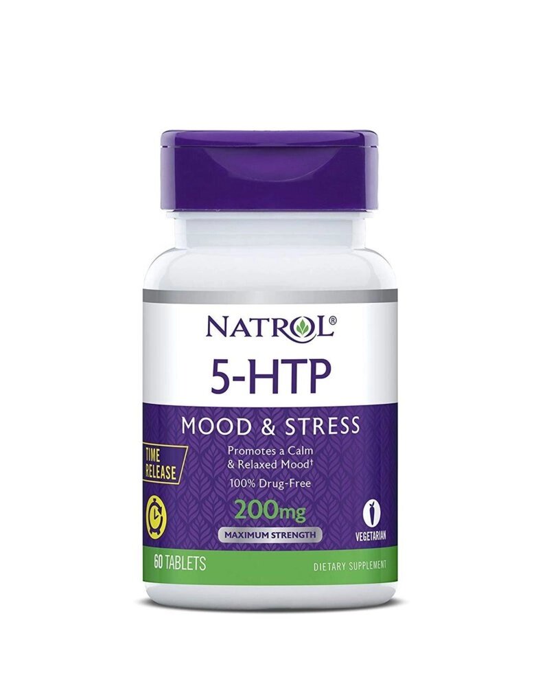 Natrol, 5-HTP (5-гідрокситриптофан) TR, Time Release, 200 мг, 60 таблеток від компанії Інтернет магазин "Канбан" - фото 1